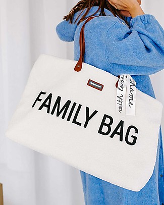 Childhome Family Bag - Borsa Weekend 55 x 18 x 40 cm - Teddy Panna Borse Tracolla & Marsupi